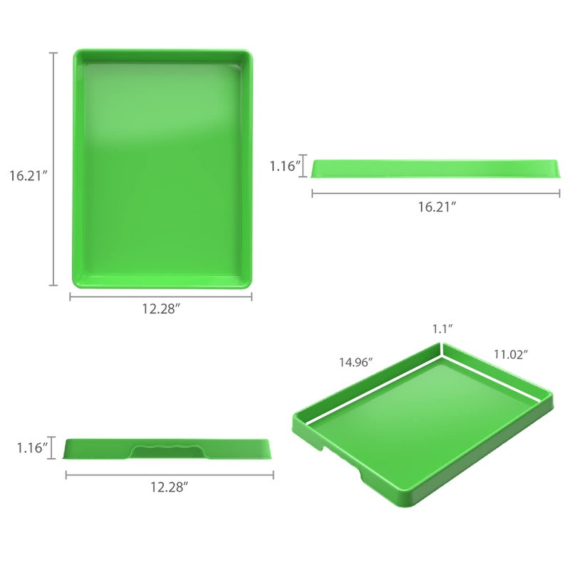 Storex Large Craft & Activity Tray â€“ Plastic Arts and Crafts Organizer for Paint, Beads and Slime, Green, 1-Pack (00444C12C) - Image 4
